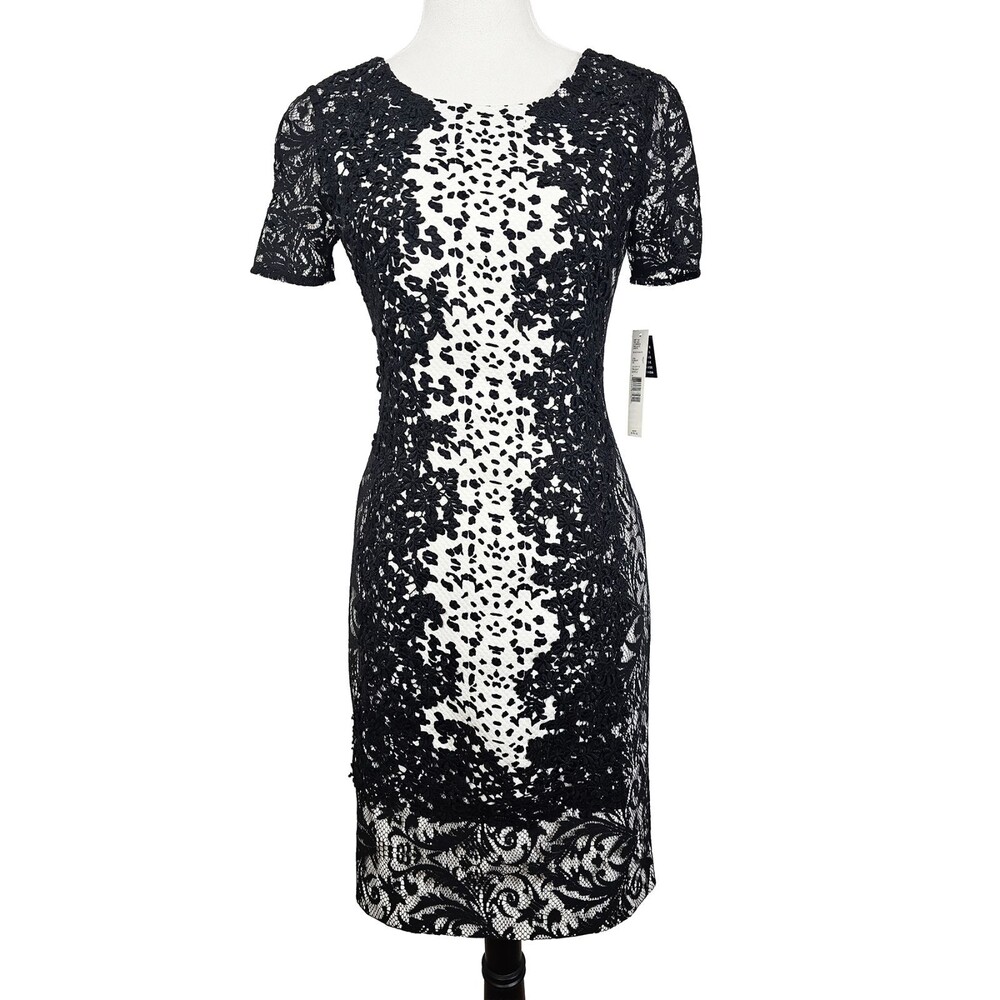 Antonio Melani Twilight Jewels Size 2 Bodycon Black and White Wallace Dress NWT